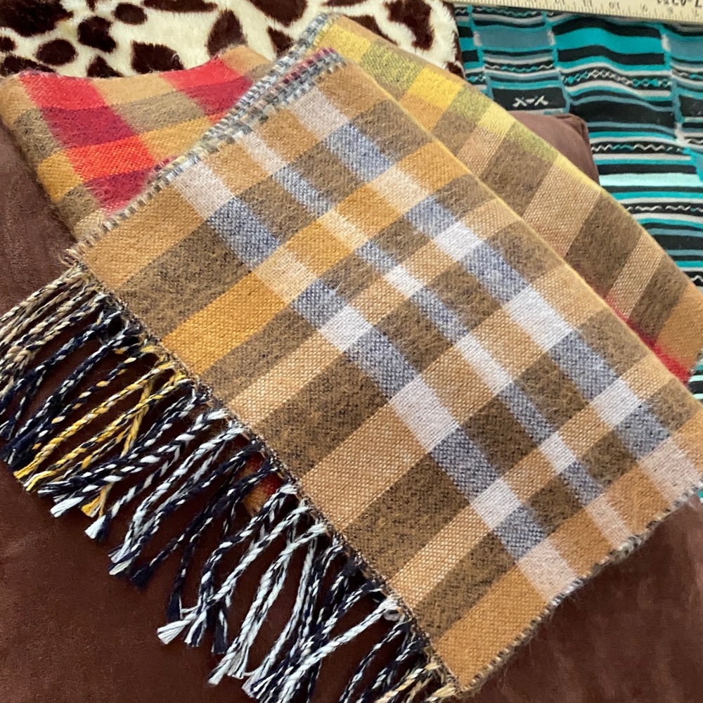 Cajon Plaid Fringe Scarf